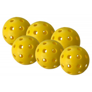 1 lot de 6 BALLES OUTDOOR (40 TROUS) PICKLEBALL 900410