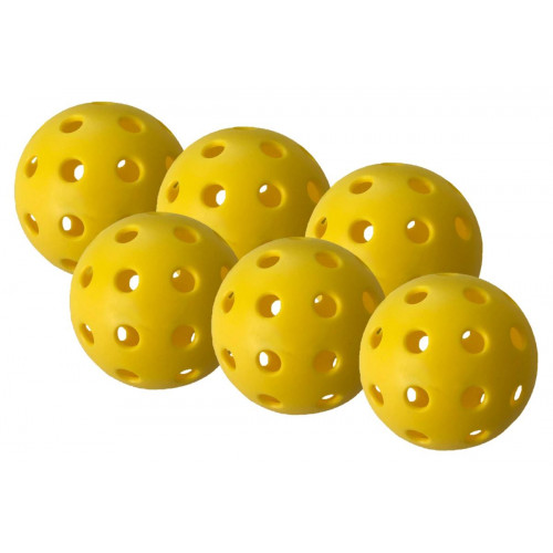 1 lot de 6 BALLES OUTDOOR (40 TROUS) PICKLEBALL 900410