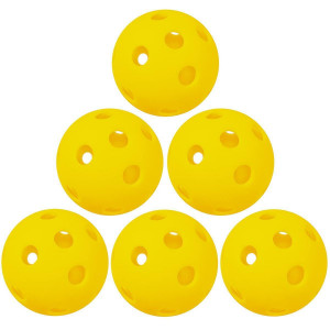 1 lot de 6 BALLES INDOOR (26 TROUS) PICKLEBALL