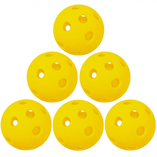 1 lot de 6 BALLES INDOOR (26 TROUS) PICKLEBALL