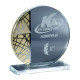 Trophée Podium en verre personnalisable