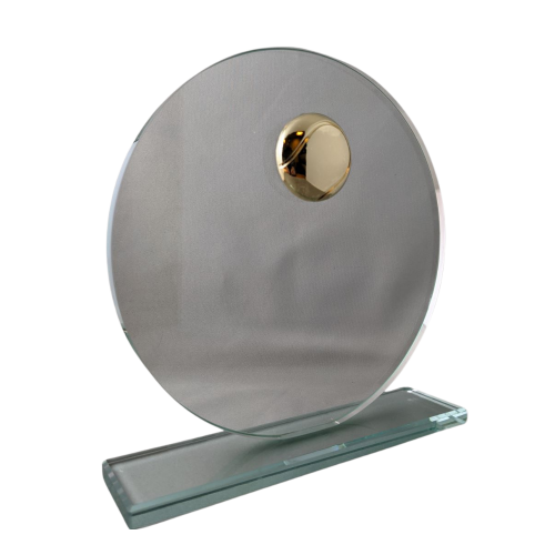 Trophée en verre, gravé "Orona Tennis"