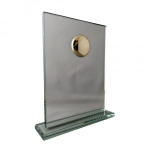 Trophée en verre, gravé "Podium Tennis"