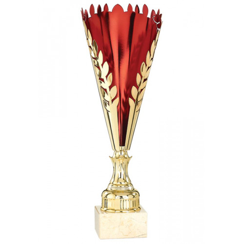 Trophée Laser Laurier finition rouge / or