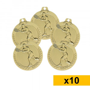Lot de 10 médailles en OR DX - 40mm