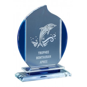 Trophée en Verre "Drop Shot"