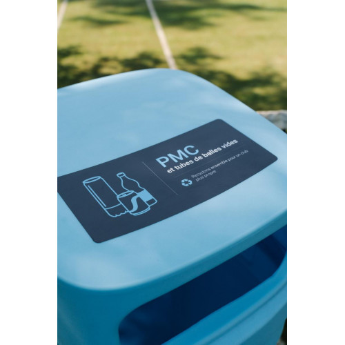 Poubelle de tri Bounce pour déchets plastiques - fabriquée en France