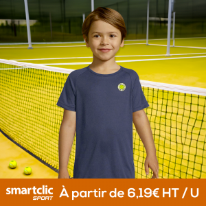 T-SHIRT "SPORTY" Enfant (avec votre logo - vendu par lot)