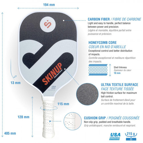 Raquette pickleball thermoshape control 13mm