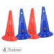 Balise x4 Multicolore - 50cm - 12 Trous - Rouge, Bleu - 4TRAINER