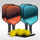 Lot de 4 raquettes Pickleball Adulte smart & fun et de 6 balles