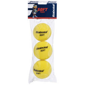 Sachet de 3 Balles Babolat en mousse Soft Foam