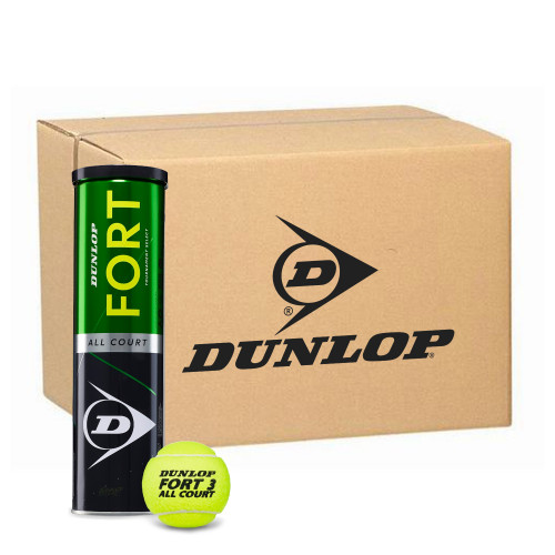 Carton de 18 Tubes Dunlop Fort All Court (Tube de 4 Balles)