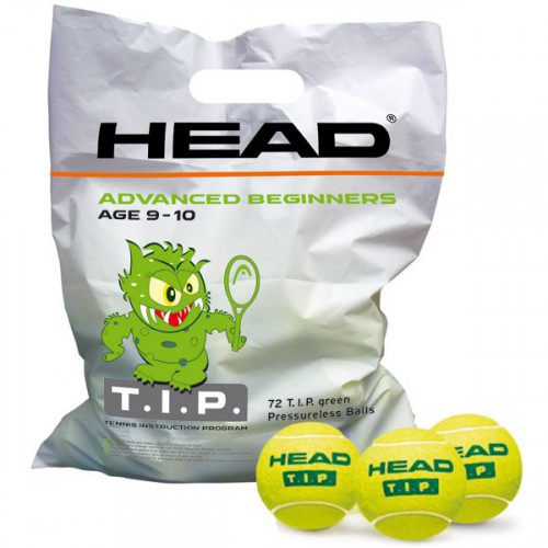 Sachet 72 balles HEAD TIP VERT