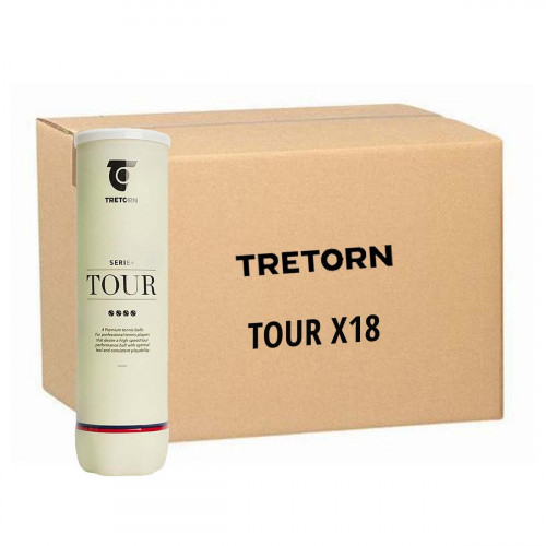 Carton de 18 tubes de 4 balles Tretorn Serie+ Tour
