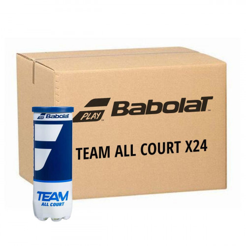 Carton 24 tubes de 3 Balles Babolat Team All Court