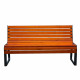 Banc de Tennis PREMIUM en bois - 196cm - Avec dossier
