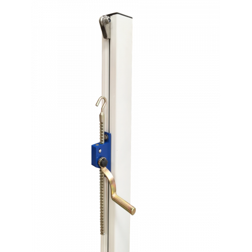 Treuil à crémaillère avec manivelle en acier et alu