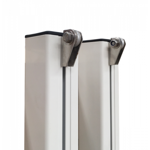Poteaux carrés 80mm x 80mm en aluminium à sceller - Conforme ITF