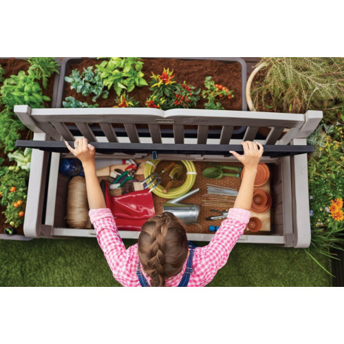 COFFRE BANC EN RÉSINE BOGOTA- 265 L / EDEN GARDEN BENCH