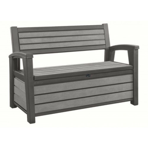 COFFRE-BANC JARDIN RÉSINE – BROSSIUM® - 227L – GRIS / BRUSHWOOD