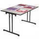 Table pliante Bip rectangulaire chants surmoulés Pieds "L" 160x80 cm