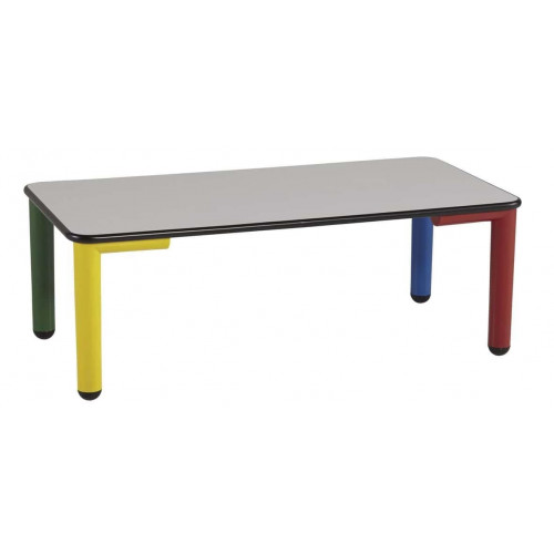 Table NIDO, hauteur 46 cm, plateau 130 x 65 cm, 4 pieds coloris panachés