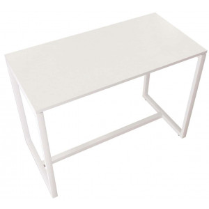 Table de réunion haute Easy Office 6 personnes Blanc pied blanc - Manutan Expert