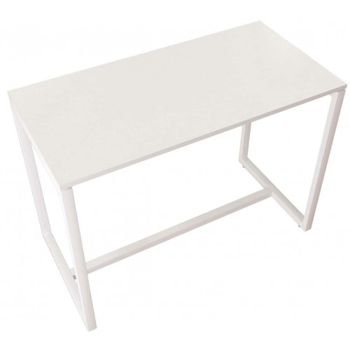 Table de réunion haute Easy Office 6 personnes Blanc pied blanc - Manutan Expert