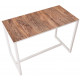 Table réunion haute Easy Office 6 personnes plateau coloris Hêtre