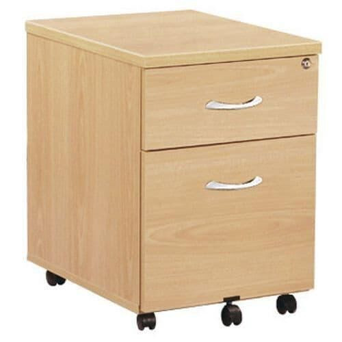 Caisson mobile 2 tiroirs Quatuor hêtre