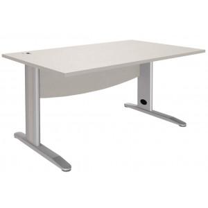 Bureau Quatuor pied métal 120 Blanc/alu