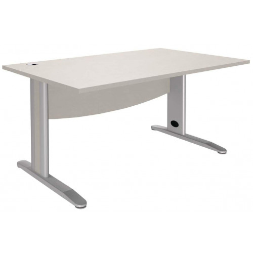 Bureau Quatuor pied métal 120 Blanc/alu