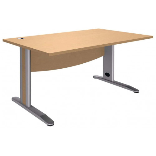 Bureau Quatuor pied métal 120 Blanc/alu