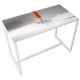 Table réunion haute Easy Office 6 personnes plateau coloris Hêtre