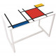 Table réunion haute Easy Office 6 personnes plateau coloris Hêtre