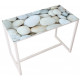 Table réunion haute Easy Office 6 personnes plateau coloris Hêtre