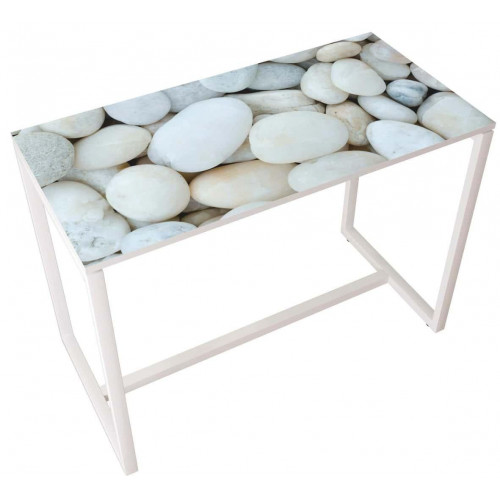 Table réunion haute Easy Office 6 personnes plateau coloris Hêtre