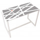 Table réunion haute Easy Office 6 personnes plateau coloris Hêtre
