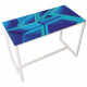 Table réunion haute Easy Office 6 personnes plateau coloris Hêtre
