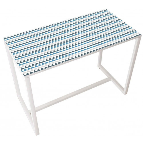 Table réunion haute Easy Office 6 personnes plateau coloris Hêtre