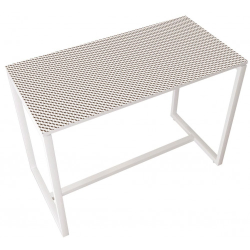 Table réunion haute Easy Office 6 personnes plateau coloris Hêtre