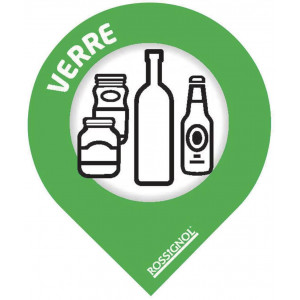 Lot de 10  Stickers Tri Verre 6018 Vert