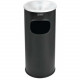 Cendrier et poubelle - métal - 30 L - noir