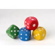 Lot de 4 dés rebondissants - Outil pédagogique