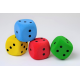 Lot de 4 dés non rebondissants - Outil pédagogique - Produit FFT