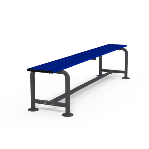 Banc mobile sur platine en acier plastifié - 2m