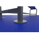 Banc mobile sur platine en acier plastifié - 2m