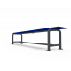 Banc mobile sur platine en acier plastifié - 2m