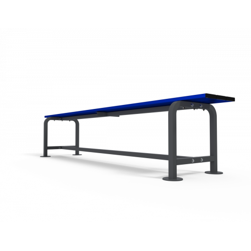 Banc mobile sur platine en acier plastifié - 2m